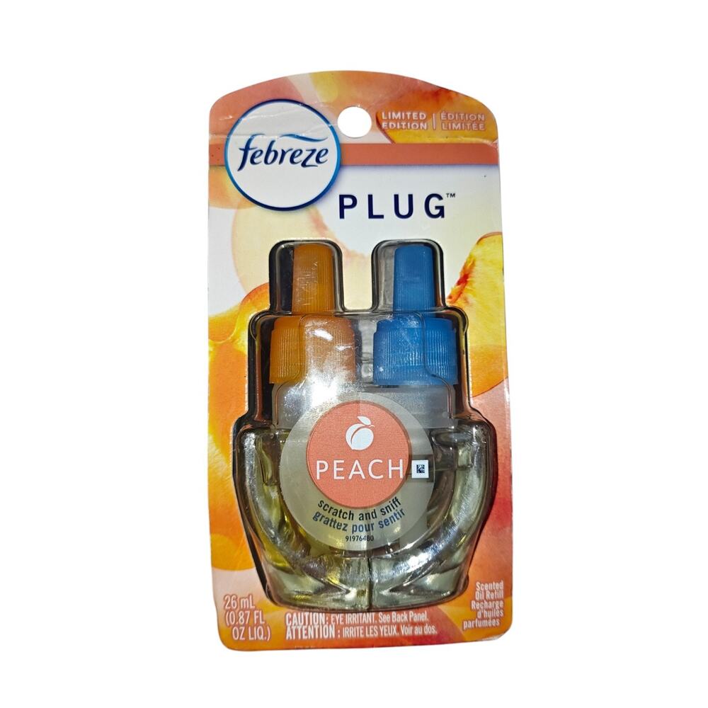 Febreze Plug Peach refills Air Freshener Limited Edition. Rare. A+Seller.